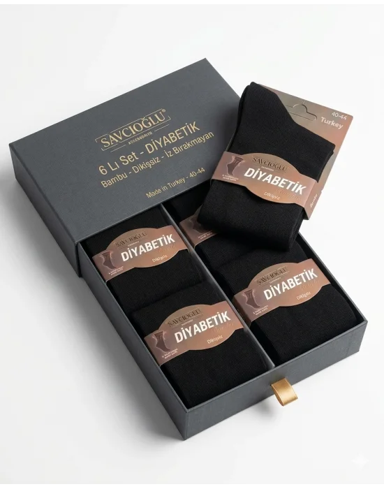 Savcıoğlu Diabetik Bambu Soket Çorap 6 ADET