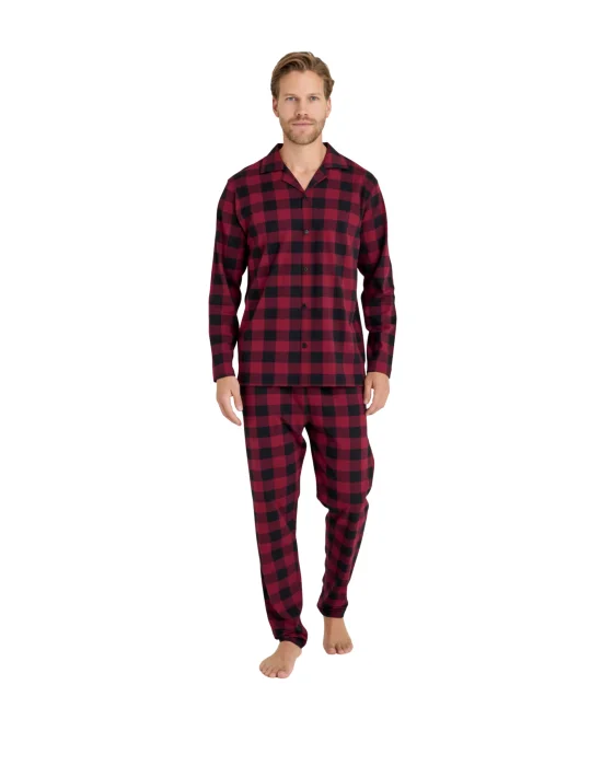 KLY Ekek Ekose Düğmeli Pijama Takımı 9209