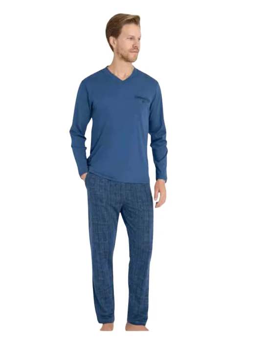 Kly V Yaka Pijama Takımı   9214