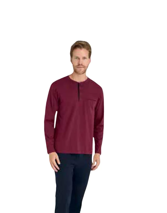 KLY Midi Yaka Erkek Uzun Kollu Kışlık Pijama 9250