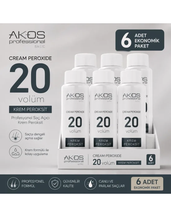 Akos Krem Peroksit 20 Volüm %6 60ML-10 Adet