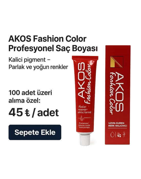 Akos Profesyonel Saç Boyası 60 Gr 100 Adet Kampanyalı Satış