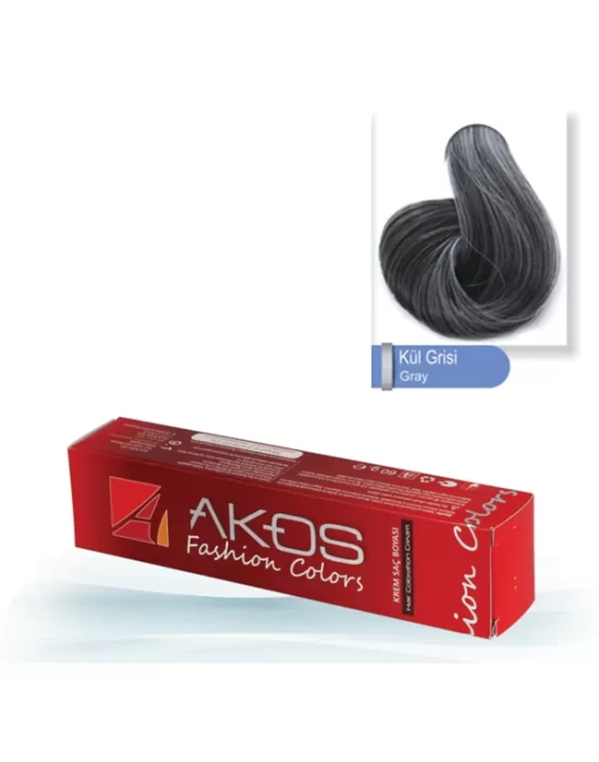 Akos Hair Dye Ash Gray 3 Pieces + 3 Pieces Oxidant