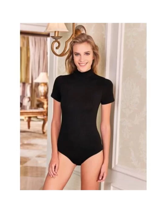 Clear 2054 Lycra Fisherman Collar Half Sleeve Snap Bodysuit