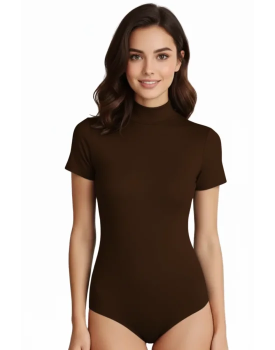 Berrak 2054 Likralı Balıkçı Yaka Yarım Kol Çıtçıtlı Body