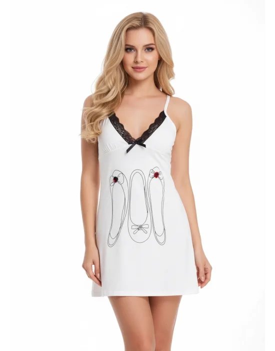 Clear Printed White Summer Dress 2414