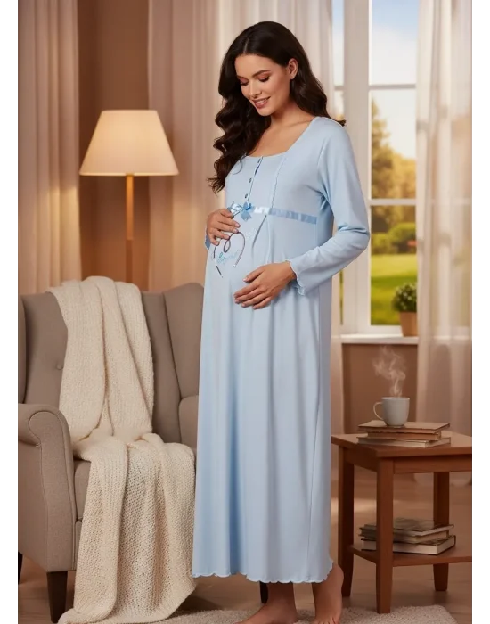 Berrak Womens Maternity Nightgown 391