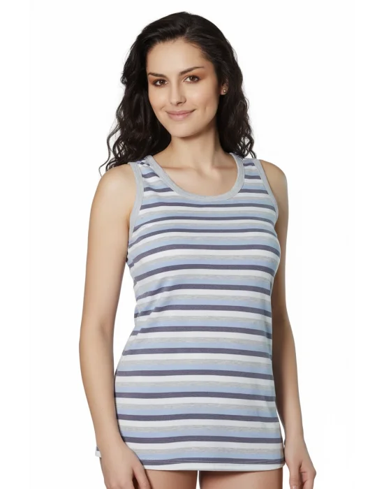 Clear Striped Womens Tank Top 8008