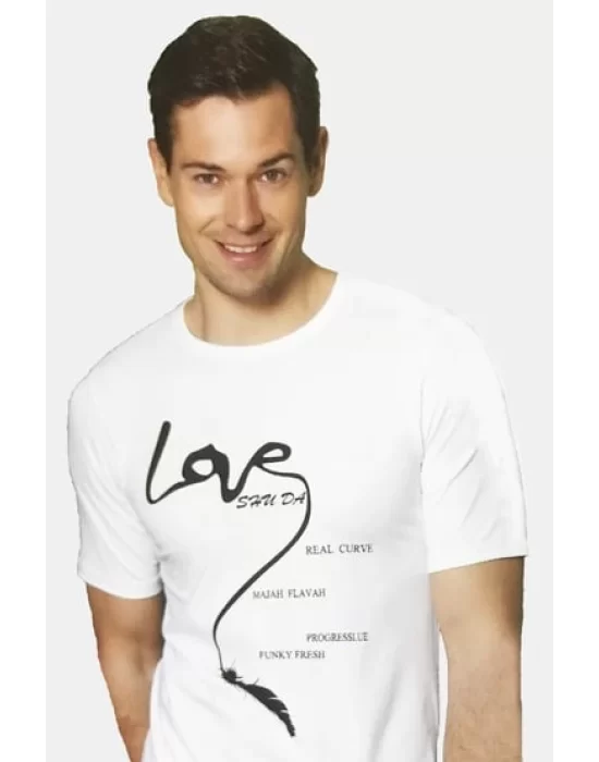 Clear Mens Love Printed T Shirt 1037