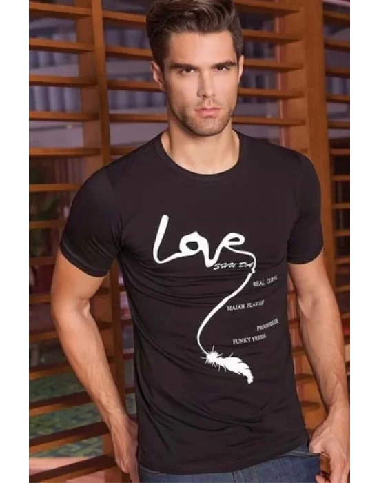 Clear Mens Love Printed T Shirt 1037