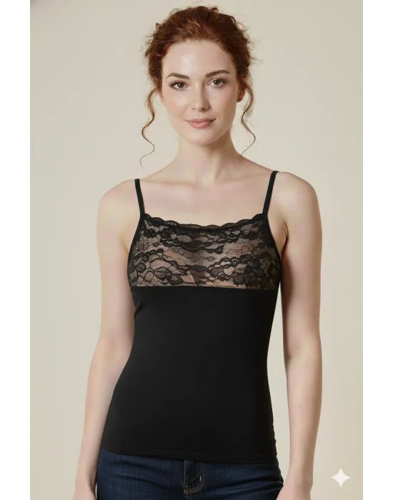 Berrak Kadın Dantel İp Askılı Atlet2118