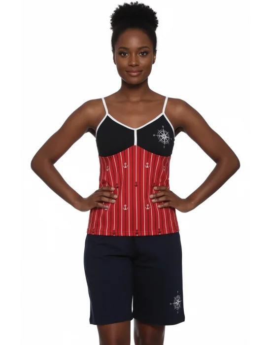 Clear Women Sailor Shorts Set 2488