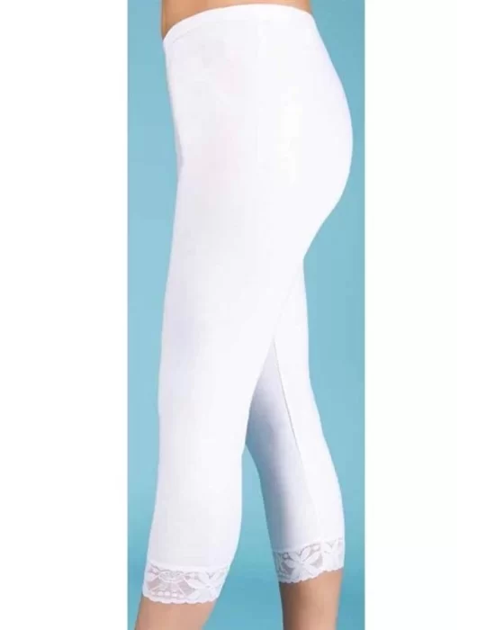 Clear Womens Long Leg Lace Leggings 2067