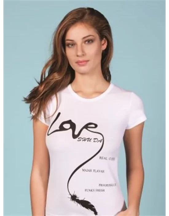 Clear Love Printed Womens T-Shirt 8007