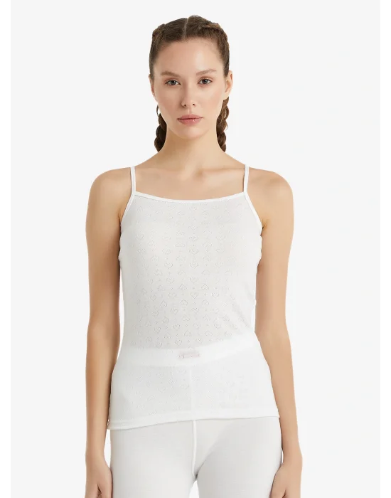 Black Spade Thermal Spaghetti Tank Top 1265