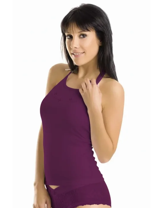 Beaded Tie-Neck Tank Top