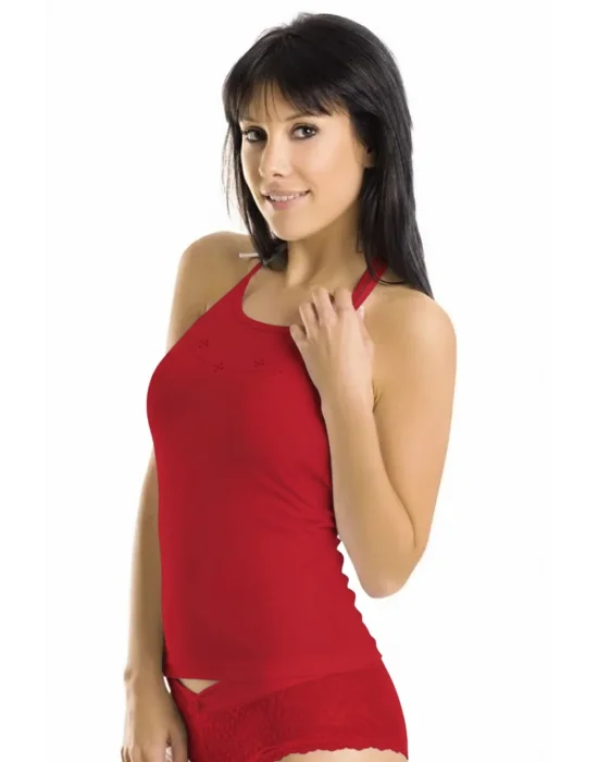 Beaded Tie-Neck Tank Top