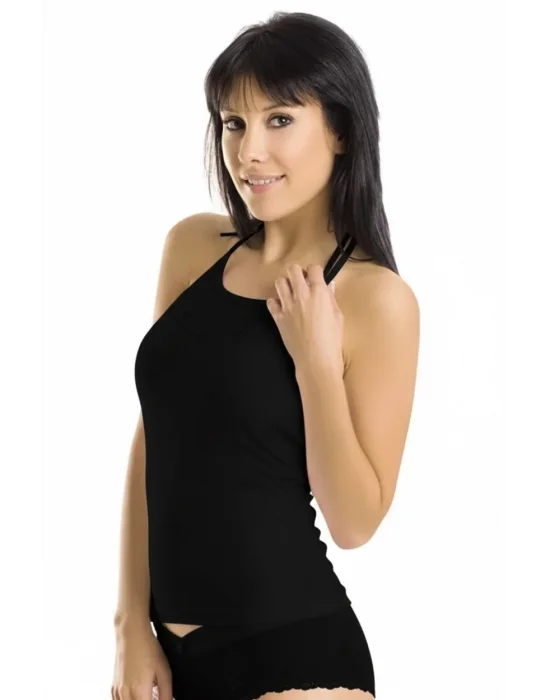 Beaded Tie-Neck Tank Top