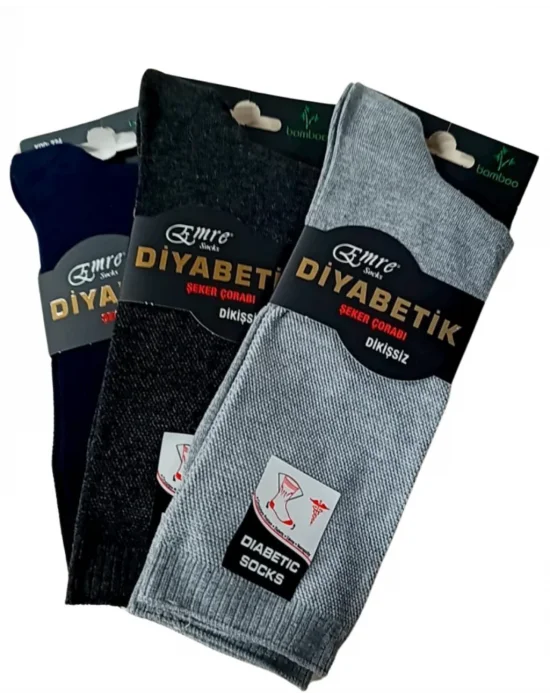 Emre Erkek Diyabetik Bambu Çorap 12 adet