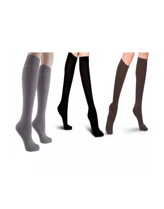 Emre Womens Coffee Color Knee High Socks 217