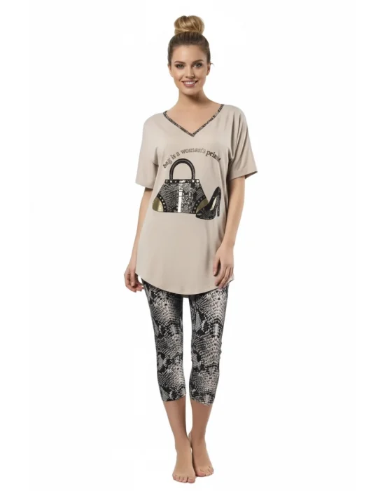 HMD Kadın Baskılı Tayt Takım 60002