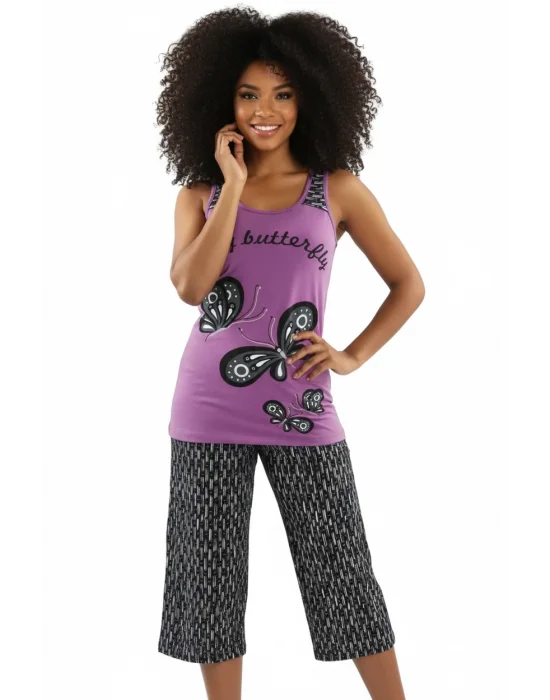 HMD Kadın Kolsuz Kapri Takım 50001