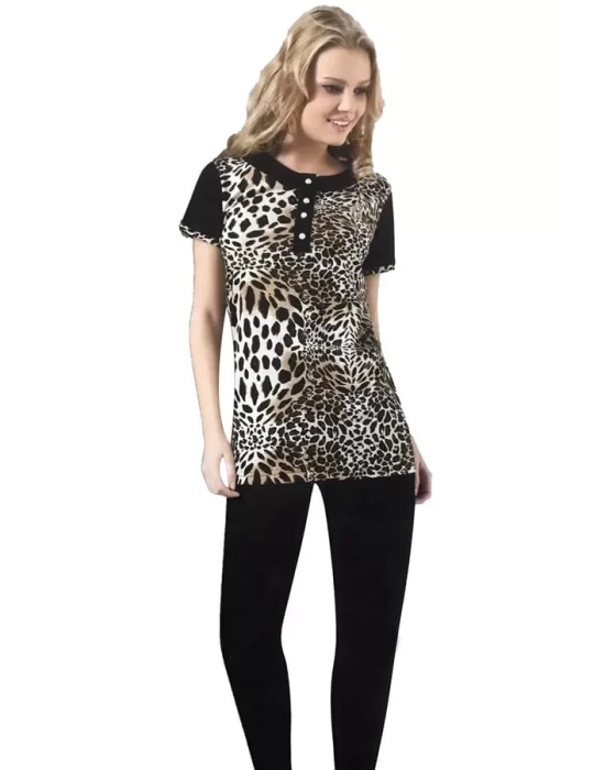 HMD Womens Leopard Legging Suit 60018