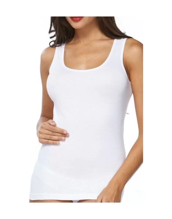 Shiny Womens Wide Strap Tank Top