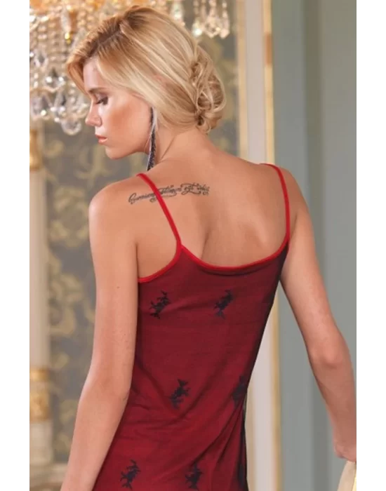 Womens Red Nightgown B1011