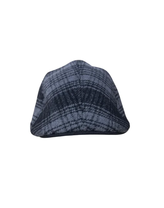 Kışlık Kulaklı Ekose Ördek Şapka Koyu Renk