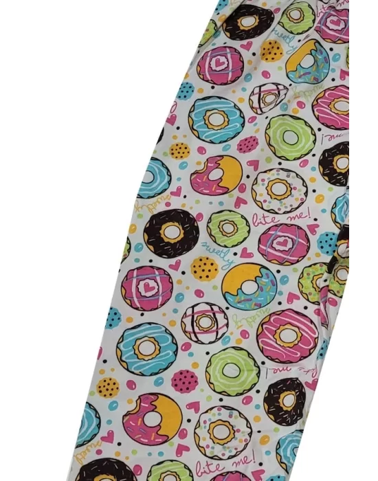 Girl Child Donut Patterned Colorful Pajama Set