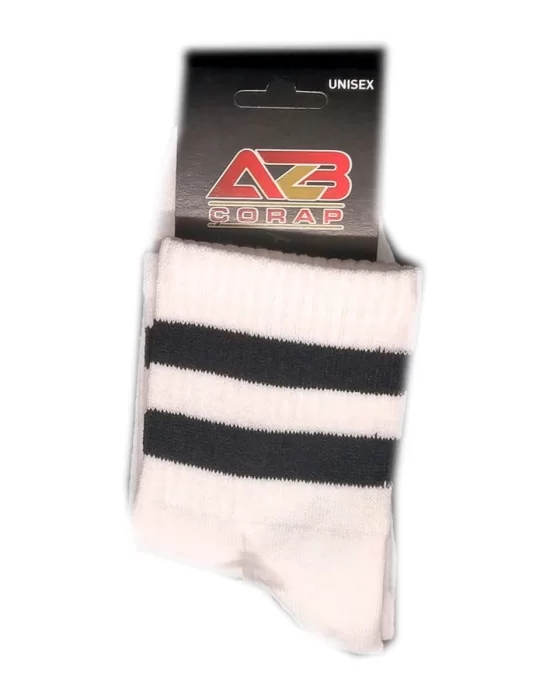 College Girl Black Striped Socks