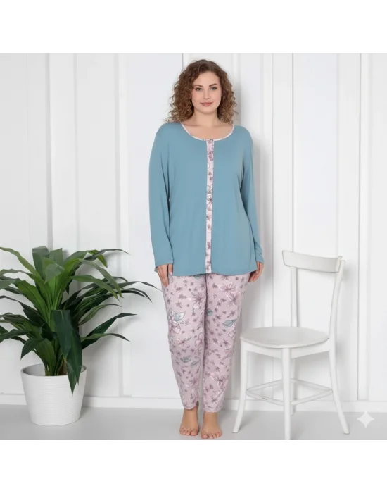 Laced Patterned Melisa Pajama Set