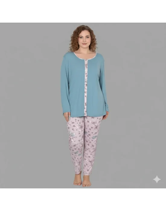 Laced Patterned Melisa Pajama Set