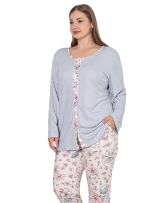 Laced Patterned Melisa Pajama Set