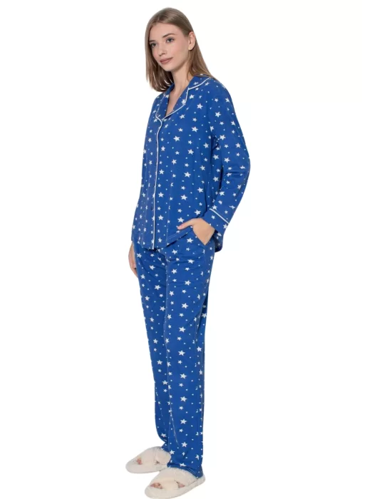 COTTON VISCOSE PYJAMA SET WITH LEMONS PATTERN