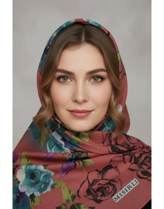 Mısırlı Alize Çiçek Desen Şal Desen 4