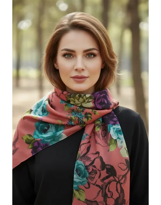 Mısırlı Alize Çiçek Desen Şal Desen 4