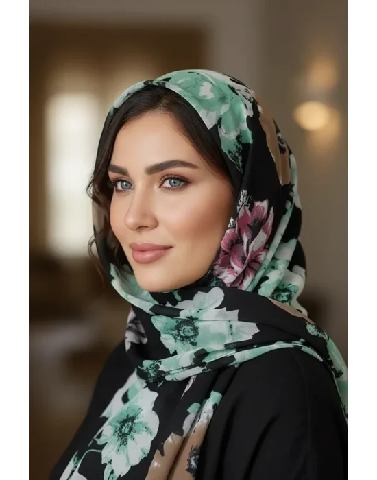 Mısırlı Alize Çiçek Desen Şal Desen 5