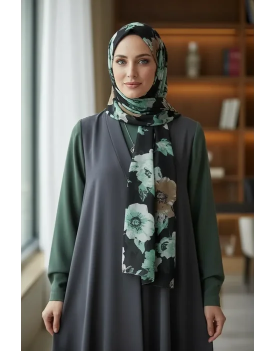 Mısırlı Alize Çiçek Desen Şal Desen 5