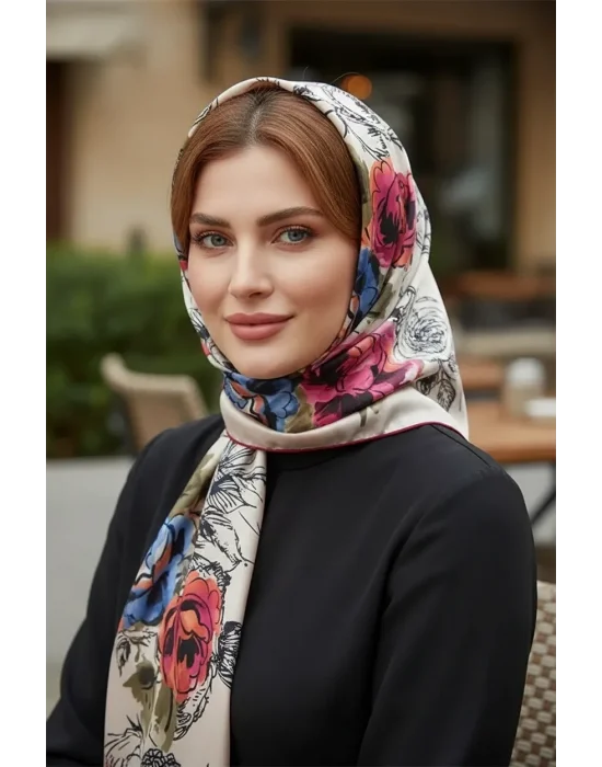 Mısırlı Polyester Eşarp Desen 12