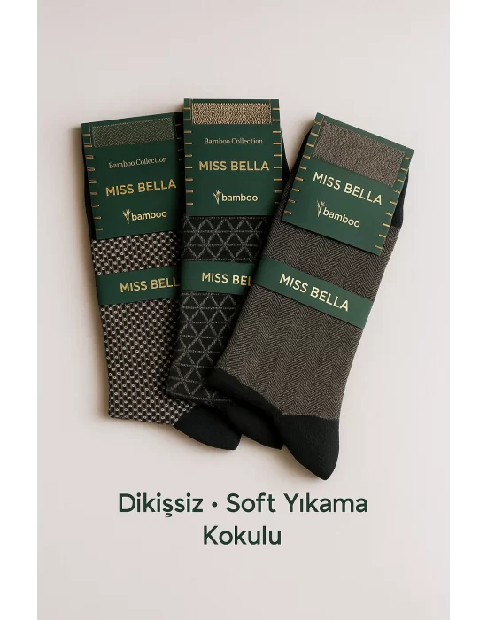 Missbella Bambu Desenli Erkek Çorap