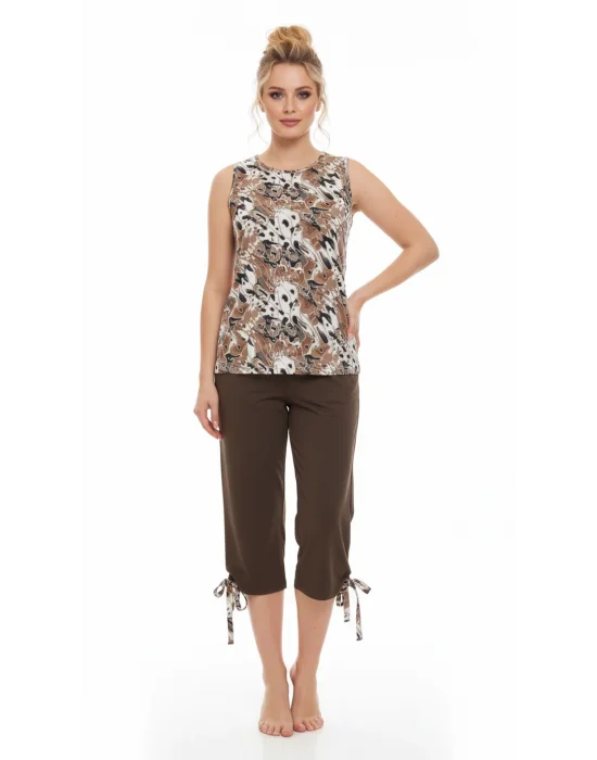 Şahinler Alaca Desenli Kolsuz Kapri 22203