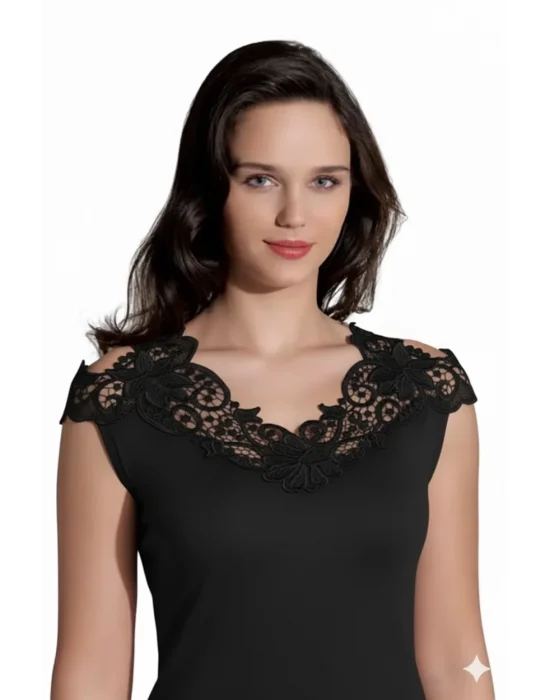 Şahinler Back Lace Trim Tank Top B396