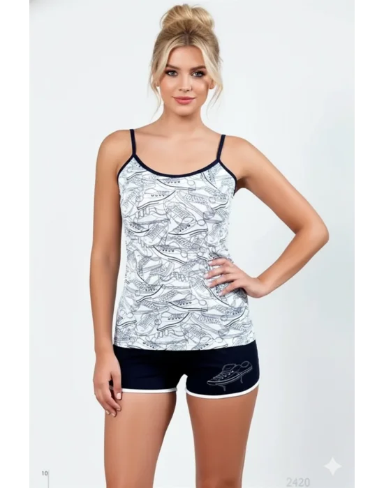 Şahinler Ayakkabı Baskılı Şortlu Takım B436