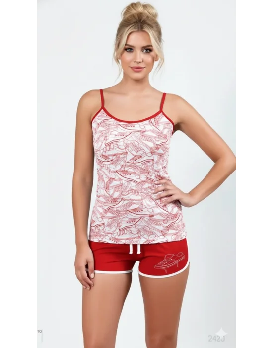 Şahinler Ayakkabı Baskılı Şortlu Takım B436