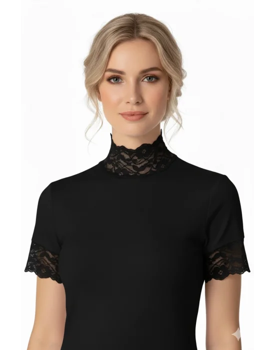 Şahinler Womens Lace Half Sleeve Tank Top B629