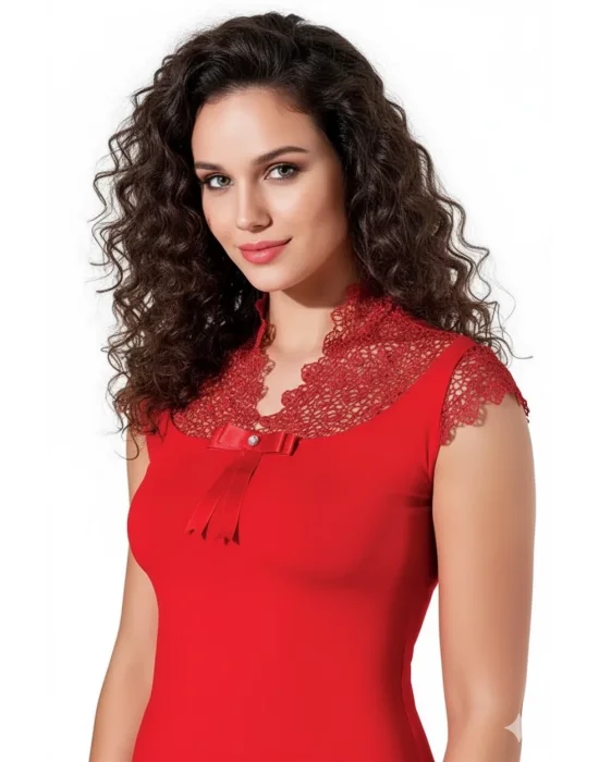 Şahinler Bayan Likralı Yarım Kol Bluz  B189