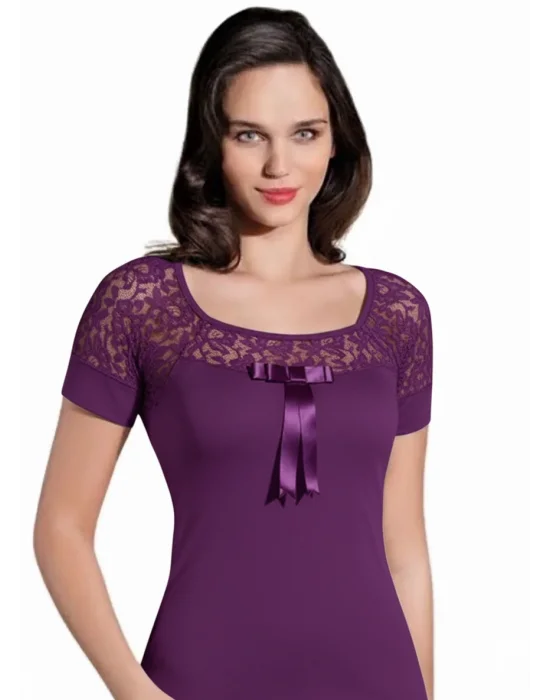 Falcons Lacy Short Sleeve Tank Top B412