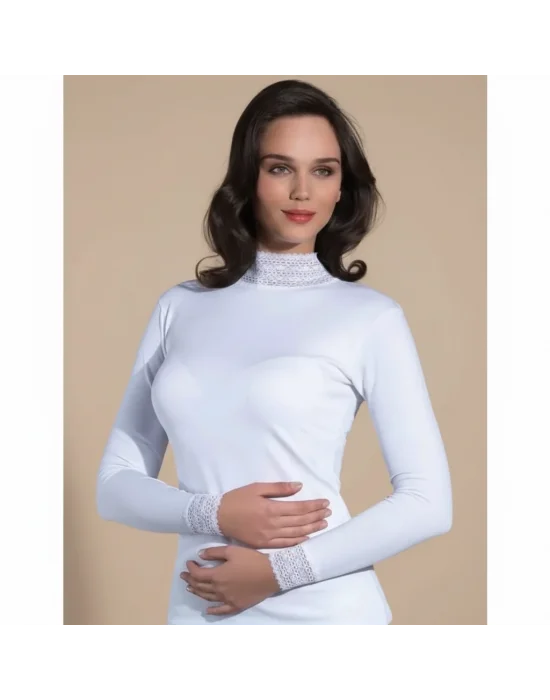 Şahinler Long-Sleeved Bodysuit with Lace B622